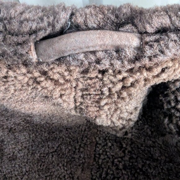 Unbranded Brown Faux Suede, Faux Shearling Coat - Picture 9 of 12